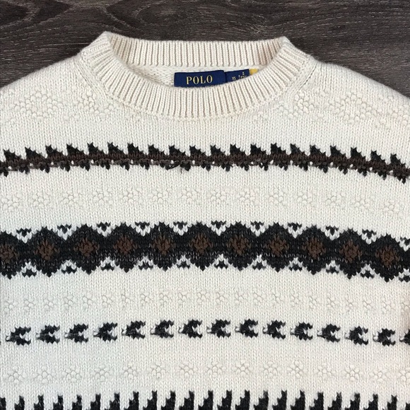 Polo by Ralph Lauren Women's Crop Top Cotton Wool Crewneck Knitted Sweater Sz XS - Picture 3 of 7